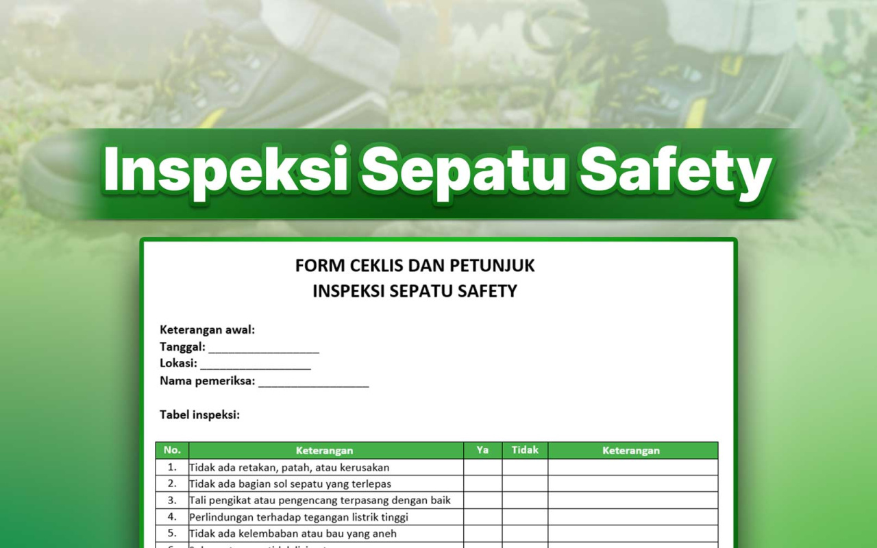 Form Ceklis Sepatu Safety